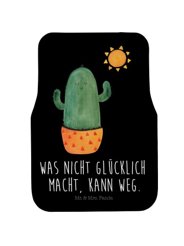 Mr. & Mrs. Panda Auto Teppich Kaktus Sonne mit Spruch in Schwarz