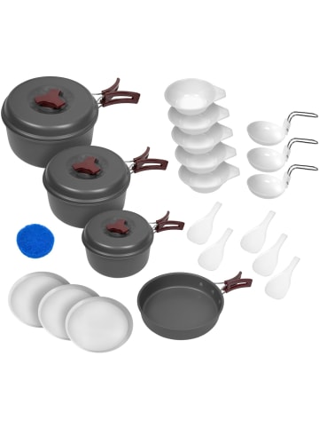 Normani Outdoor Sports Aluminium Camping Kochgeschirr-Set 22-teilig in Mehrfarbig