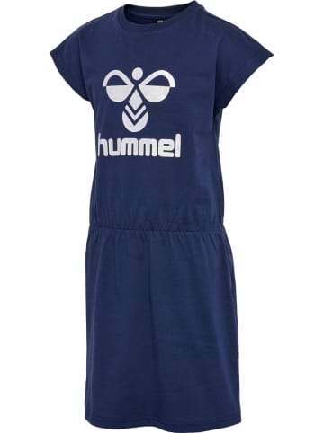 Hummel Minikleid "Hmlflowy Dress S/S" in Blau
