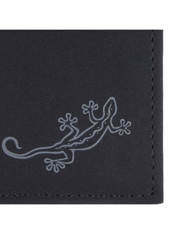 oxmox New Cryptan Geldbörse RFID Schutz 13 cm in schwarz-lizard 2.0grey