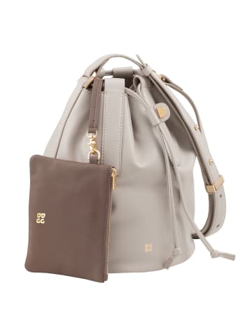 DuDu Filicudi Beuteltasche Leder 19 cm in pearl grey
