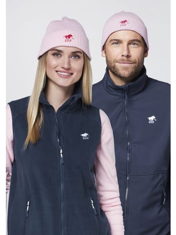 Polo Sylt Mütze mit Label-Stickerei und geripptem Saum in Pink