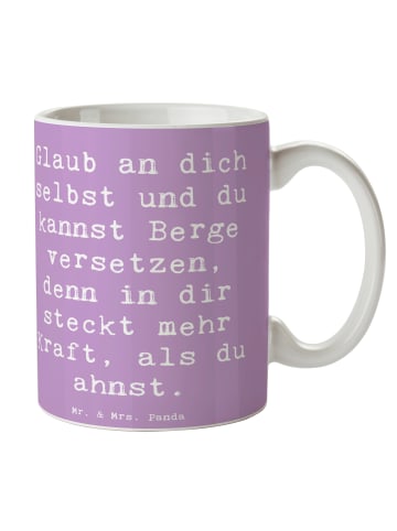 Mr. & Mrs. Panda Kaffeebecher Spruch Selbstvertrauen stärken mit... in Lavendeltraum