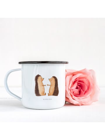 Mr. & Mrs. Panda Haferl Igel Liebe ohne Spruch in Weiß