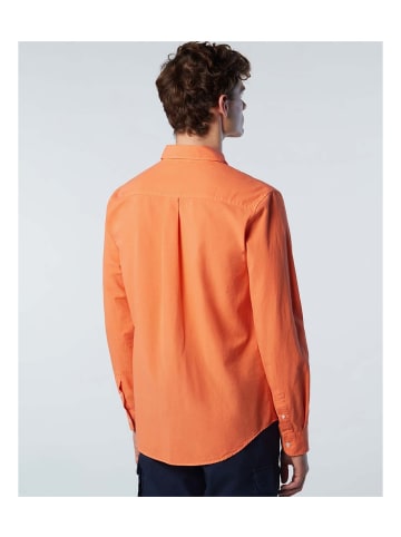North Sails Langarmhemd mit normaler Knopfleiste in Orange