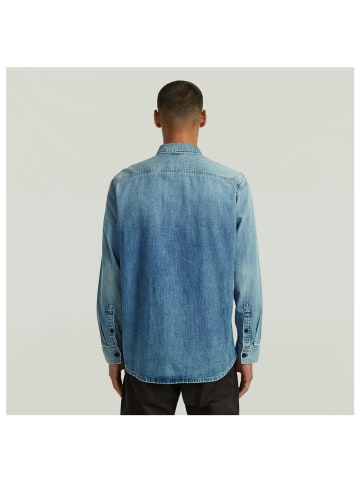 G-Star Raw Langarmhemd in antique blue kyanite