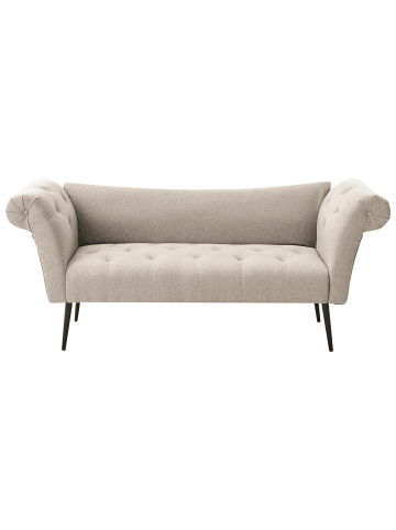 Beliani Chaiselongue NANTILLY in Braun/Schwarz - (W) 175 x (H) 76 x (L) 69 cm