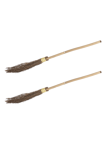 relaxdays 2 x Hexenbesen in Natur