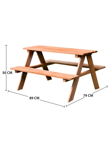 Coemo Picknicktisch aus Holz in Braun