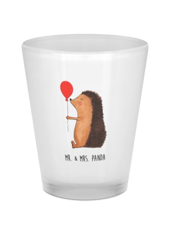 Mr. & Mrs. Panda Schnapsglas Igel Luftballon ohne Spruch in Transparent