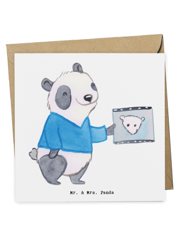 Mr. & Mrs. Panda Deluxe Karte Neurologe Herz ohne Spruch in Weiß