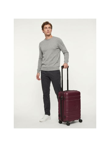 Redolz Essentials 11 4 Rollen Kabinentrolley 55 cm mit Dehnfalte in burgundy