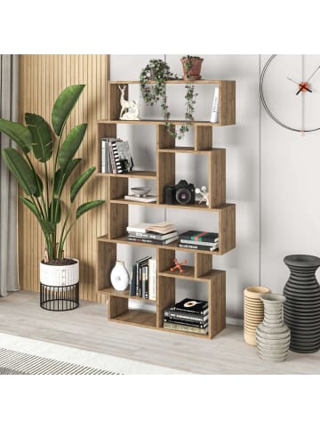 CALICOSY Regal KARMATO in Bois hitit - (W) 96 x (H) 168,5 x (L) 25,5 cm