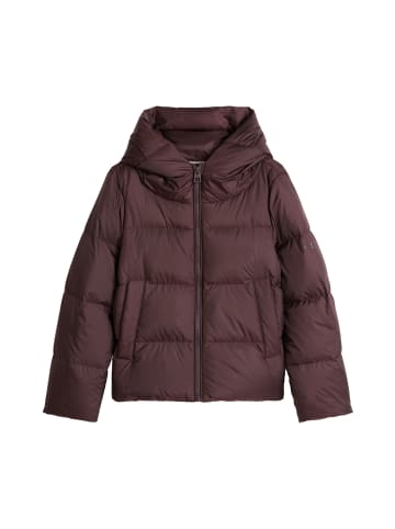 Marc O'Polo Puffer-Daunenjacke mit Kapuze regular in Black Cherry