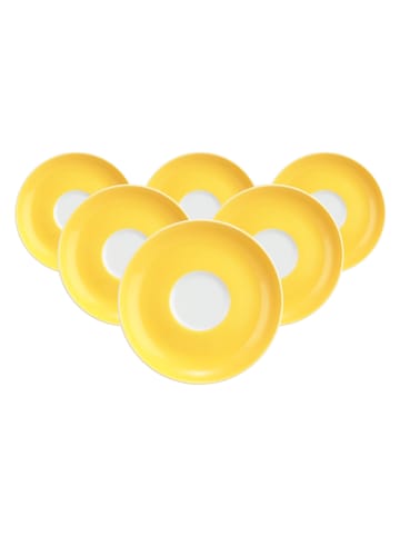Seltmann Weiden 6er Set Teeuntertassen Liberty Pure Colors in ø 13 cm in Yellow Glow
