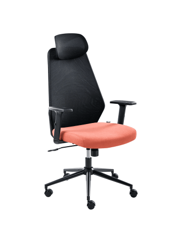 Beliani Bürostuhl ORYN in Schwarz/Rot - (W) 71 x (H) 111 x (L) 65 cm