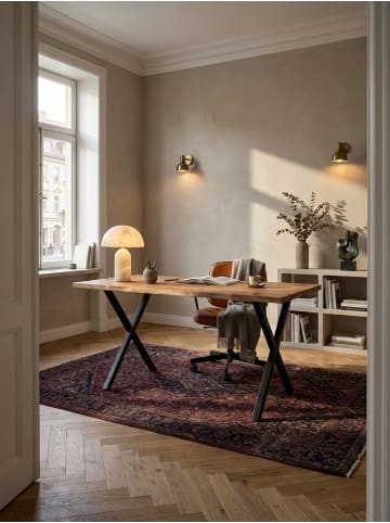KADIMA DESIGN Schreibtisch 140x80x76 cm Massivholz / Metall Computertisch