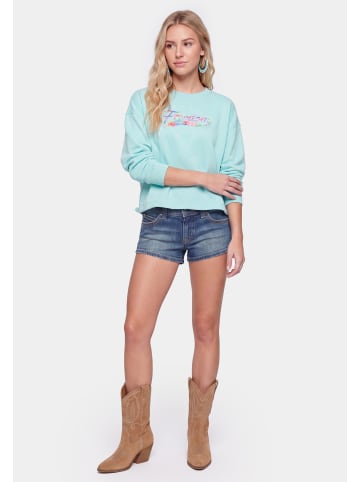 IZIA Women Sweatshirt in Aqua