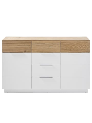 home24 Sideboard Akaa II in Eiche / Weiß