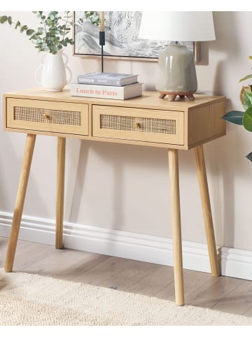 Beliani Konsolentisch ODELL in Braun - (W) 88 x (H) 79 x (L) 40 cm