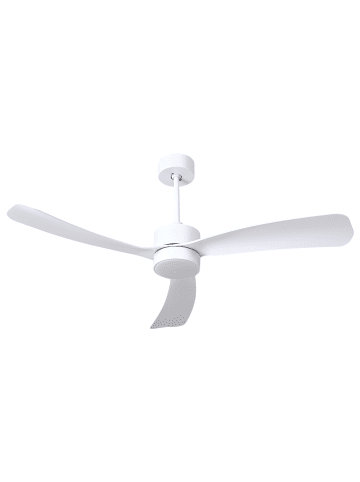 Beliani Deckenventilator mit Licht PRASLIN in Weiß - (W) 110 x (H) 47 x (L) 110 cm