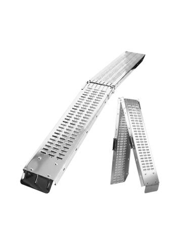 relaxdays 2 x Auffahrrampe in Silber - 187 cm