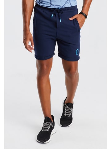 Leif Nelson Herren Gym-Short Herren Gym-Short LN-8299 in DUNKELBLAU-TÜRKIS