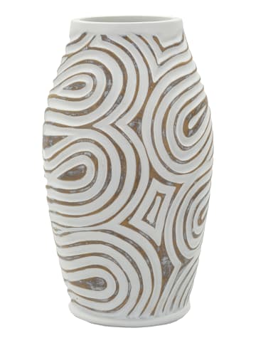 Mauro Ferretti Weiße Harzvase Ø 19,5 x 35 cm