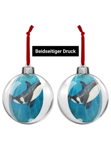 Mr. & Mrs. Panda weihnachtsanhänger Orca Design ohne Spruch in Weiß