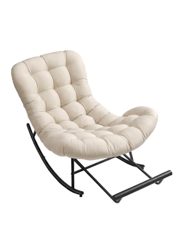 VASAGLE Schaukelsessel Teou in Beige - (B)85 x (H)85 x (T)118 cm