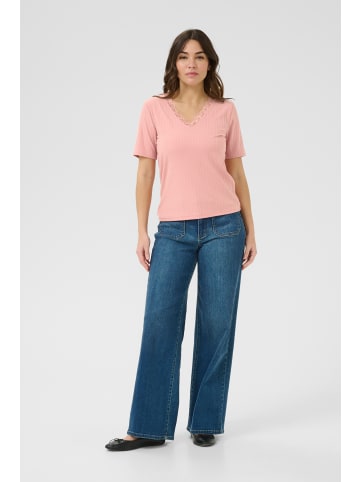 Kaffe Kurzarm-Bluse KAsamantha Regular fit in Misty Rose CC
