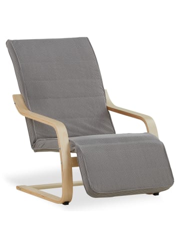 Homestyle4u Relaxsessel in Grau Cord