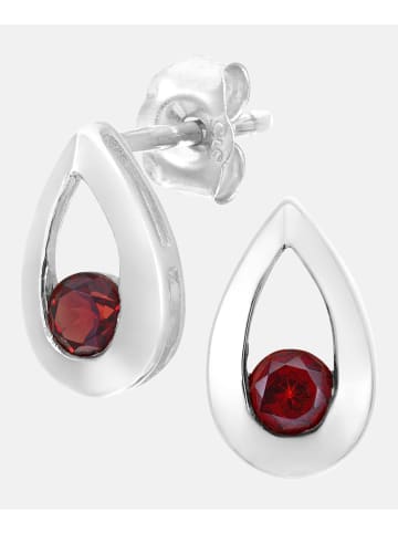 Diamant L'éternel Ohrhänger aus 375 Weißgold mit Granat