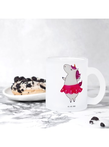 Mr. & Mrs. Panda Teeglas Einhorn Ballerina ohne Spruch in Transparent