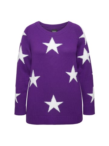 Ulla Popken Pullover in dunkles violett
