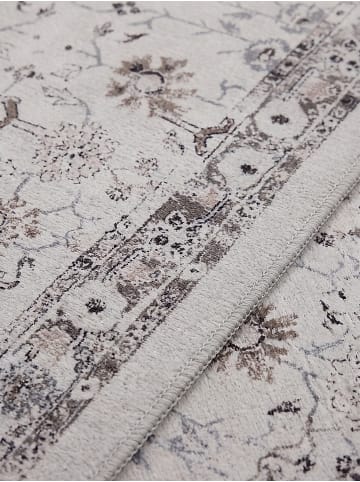 KADIMA DESIGN Teppich Kurzflor VERNANTE waschbar Rankenmuster Esszimmer Diele in Creme