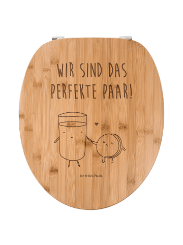 Mr. & Mrs. Panda Toilettensitz Milch Keks mit Spruch in Transparent