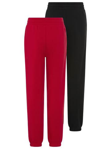 H.I.S. Sweathose in rot + schwarz