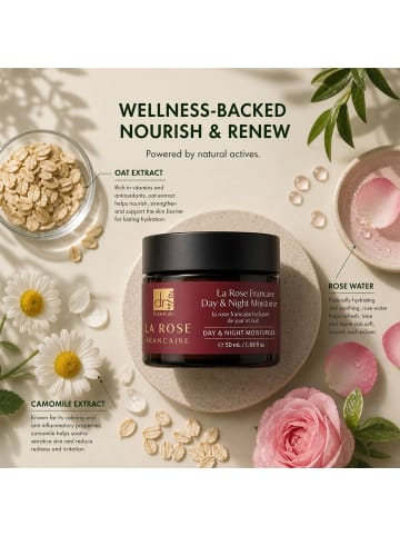 Dr. Botanicals Tages- & Nachtcreme „La Rose Française“ 50 ml