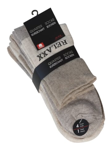 Cotton Prime® Kurzschaftsocken 4 Paar in Größe 43-46 in Beige