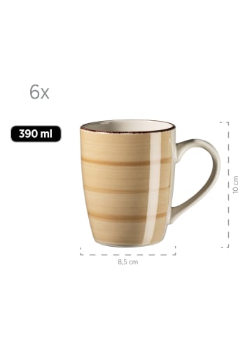 Mäser Kaffeebecher-Set, Steingut Lumaca in Beige