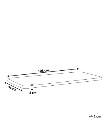 Beliani Auflagen SOVANA in Weiß - (W) 108 x (H) 5 x (L) 45 cm