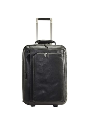 Piquadro Modus 2-Rollen Businesstrolley Leder 52 cm Laptopfach in black