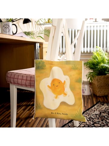 Mr. & Mrs. Panda Tasche Spiegelei Ei Design ohne Spruch in Weiß