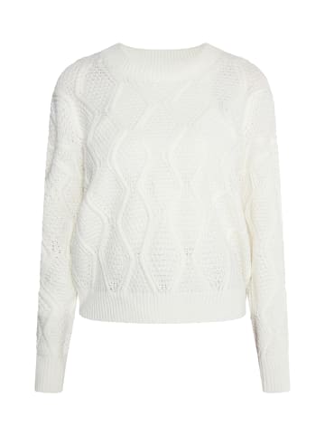 DreiMaster Damen Strickpullover in Wollweiss