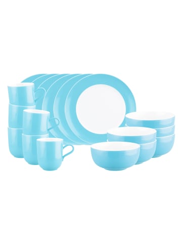 Seltmann Weiden 18-tlg. Frühstücks-Set Liberty Pure Colors in in Lagoon Blue