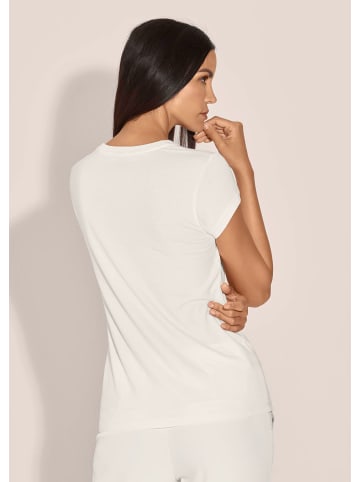 MADELEINE Kurzarm Jersey Basicoberteil in wollweiß