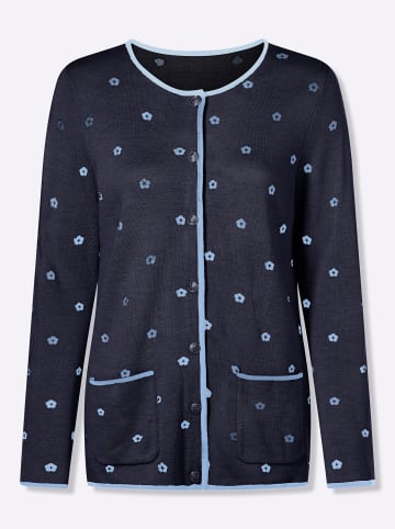 Sieh an! Strickjacke in marine-himmelblau