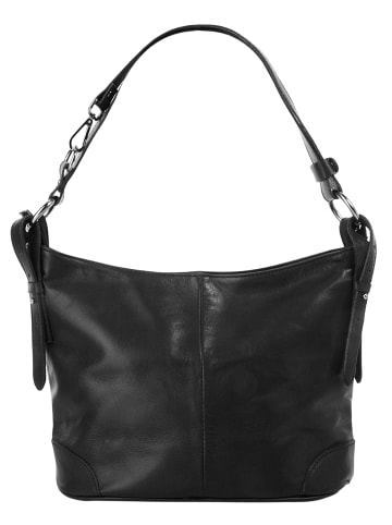 Samantha Look Umhängetasche echt Leder in schwarz