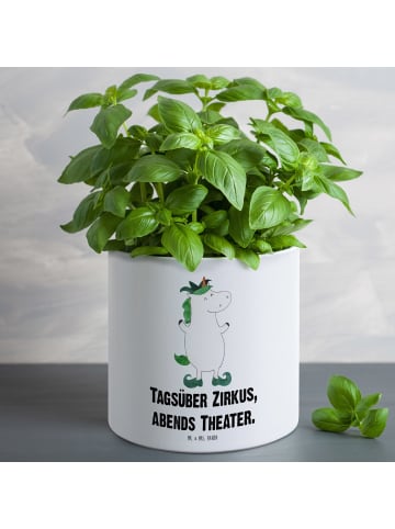 Mr. & Mrs. Panda XL Blumentopf Einhorn Joker mit Spruch in Weiß